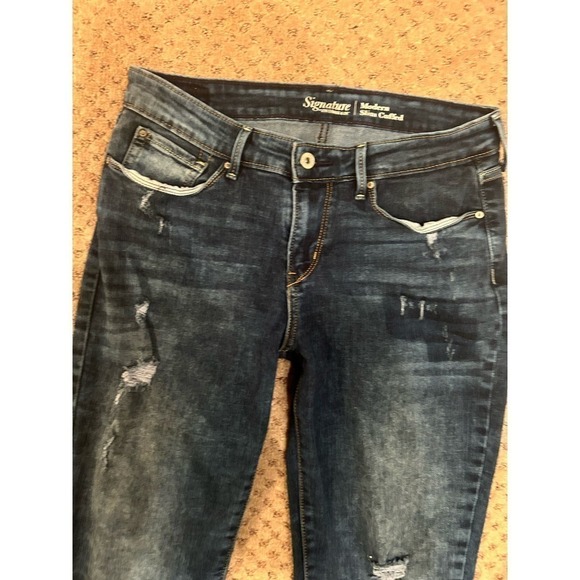 Levi Signature Modern Slim Cuffed Size 10 Inseam 27inches - Picture 6 of 10